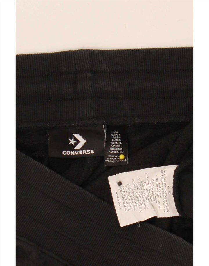 Мужские спортивные брюки Converse Joggers, большие черные хлопковые брюки
