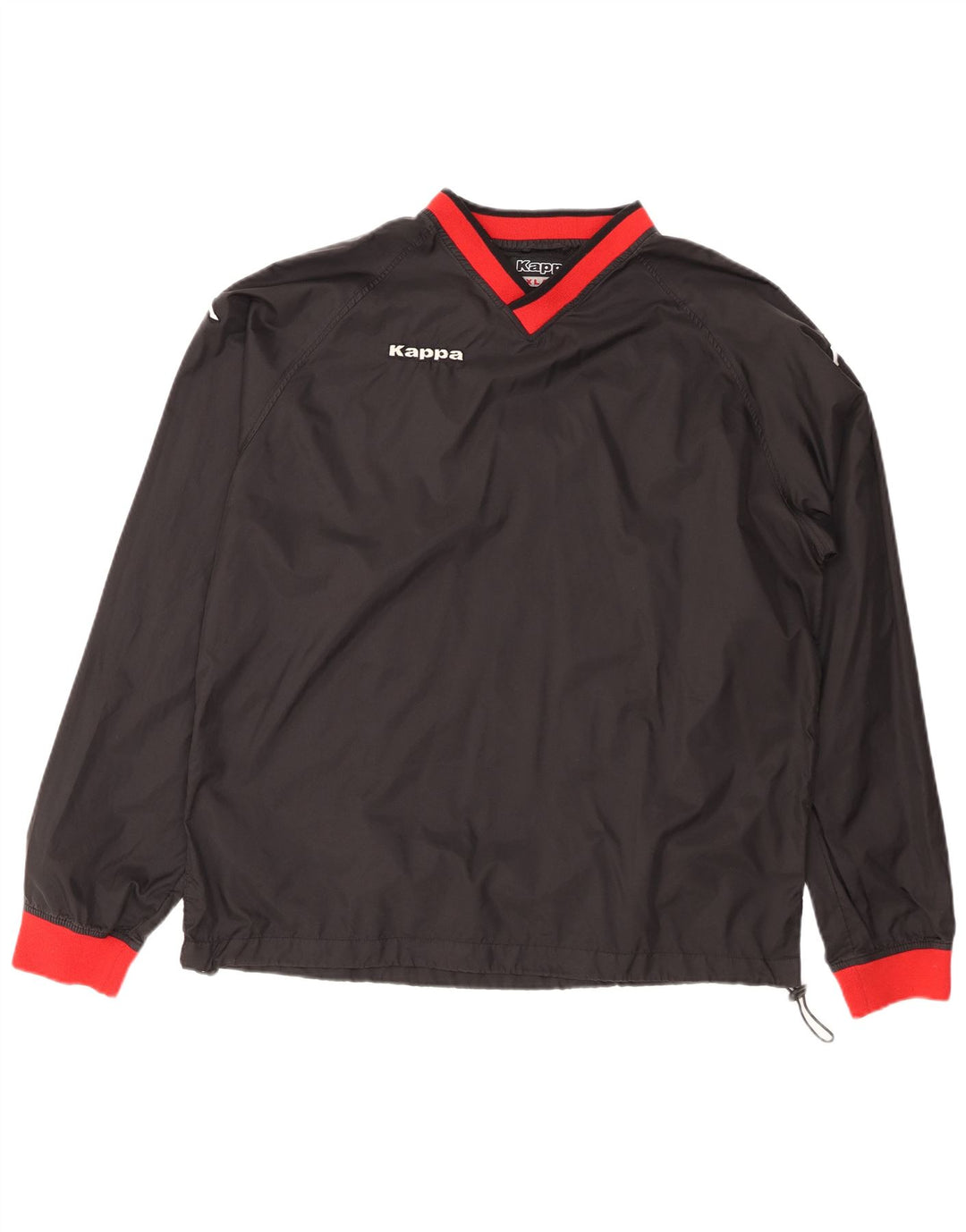 KAPPA Мужской спортивный костюм-пуловер 2XL, черный полиэстер с цветными блоками