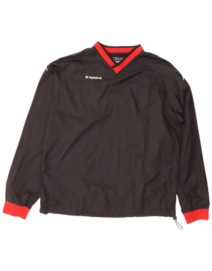 KAPPA Мужской спортивный костюм-пуловер 2XL, черный полиэстер с цветными блоками