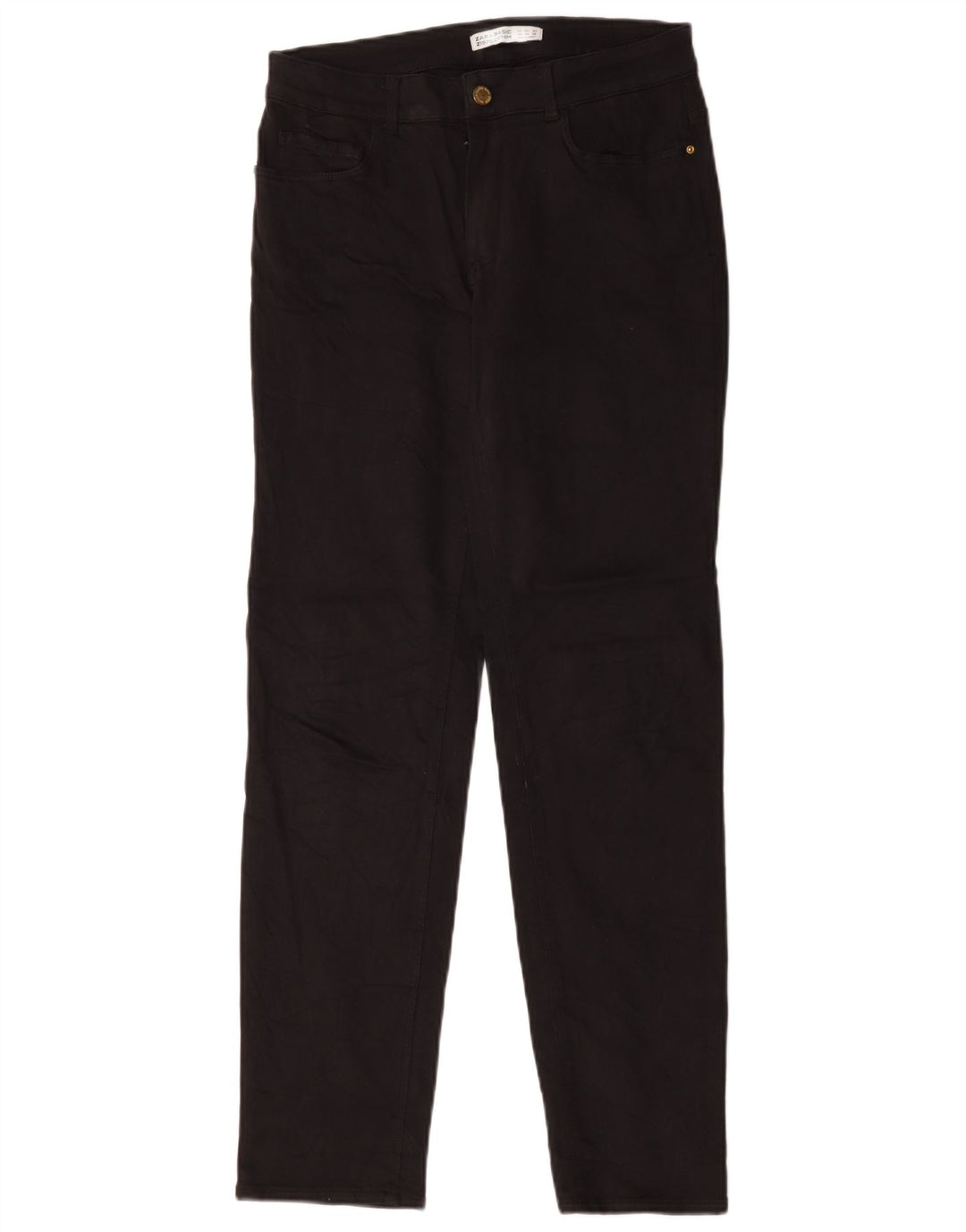 Женские прямые джинсы Zara EU 40 Medium W30 L30, черный хлопок
