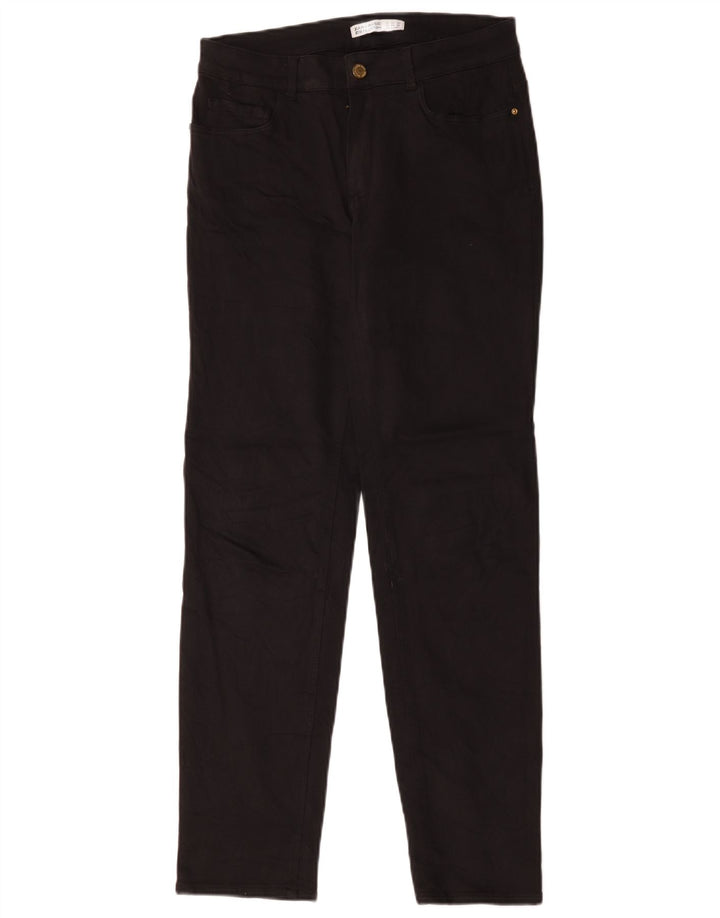 Женские прямые джинсы Zara EU 40 Medium W30 L30, черный хлопок