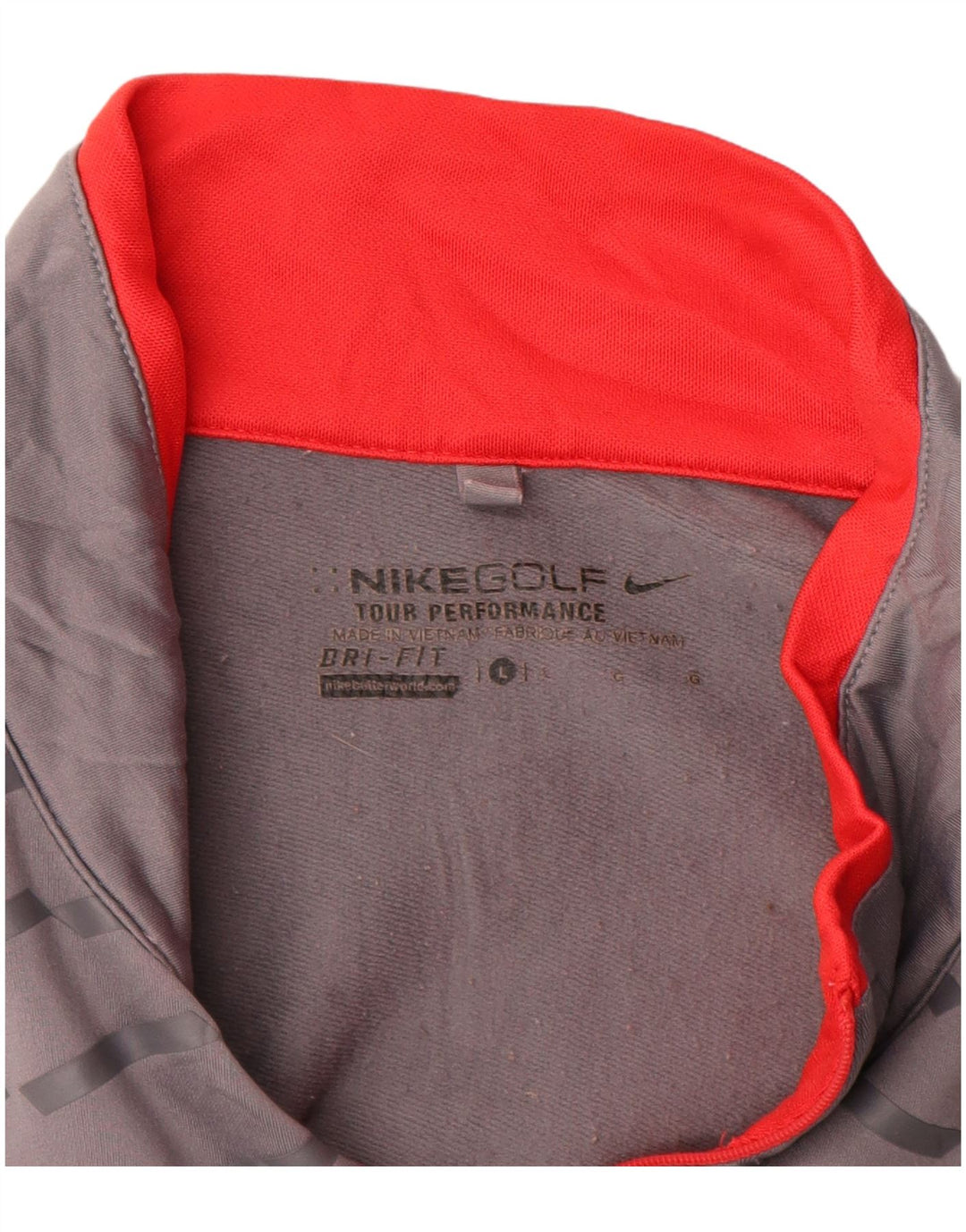 Мужской пуловер с воротником на молнии Nike Dri Fit, большой серый в полоску