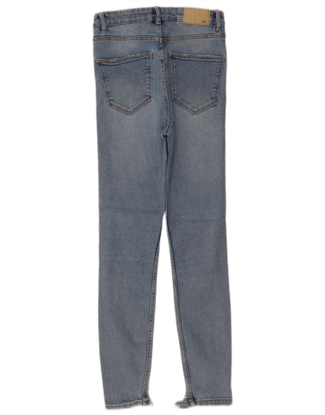 Женские рваные джинсы скинни с высокой талией ZARA EU 36 XS W26 L27 Синие