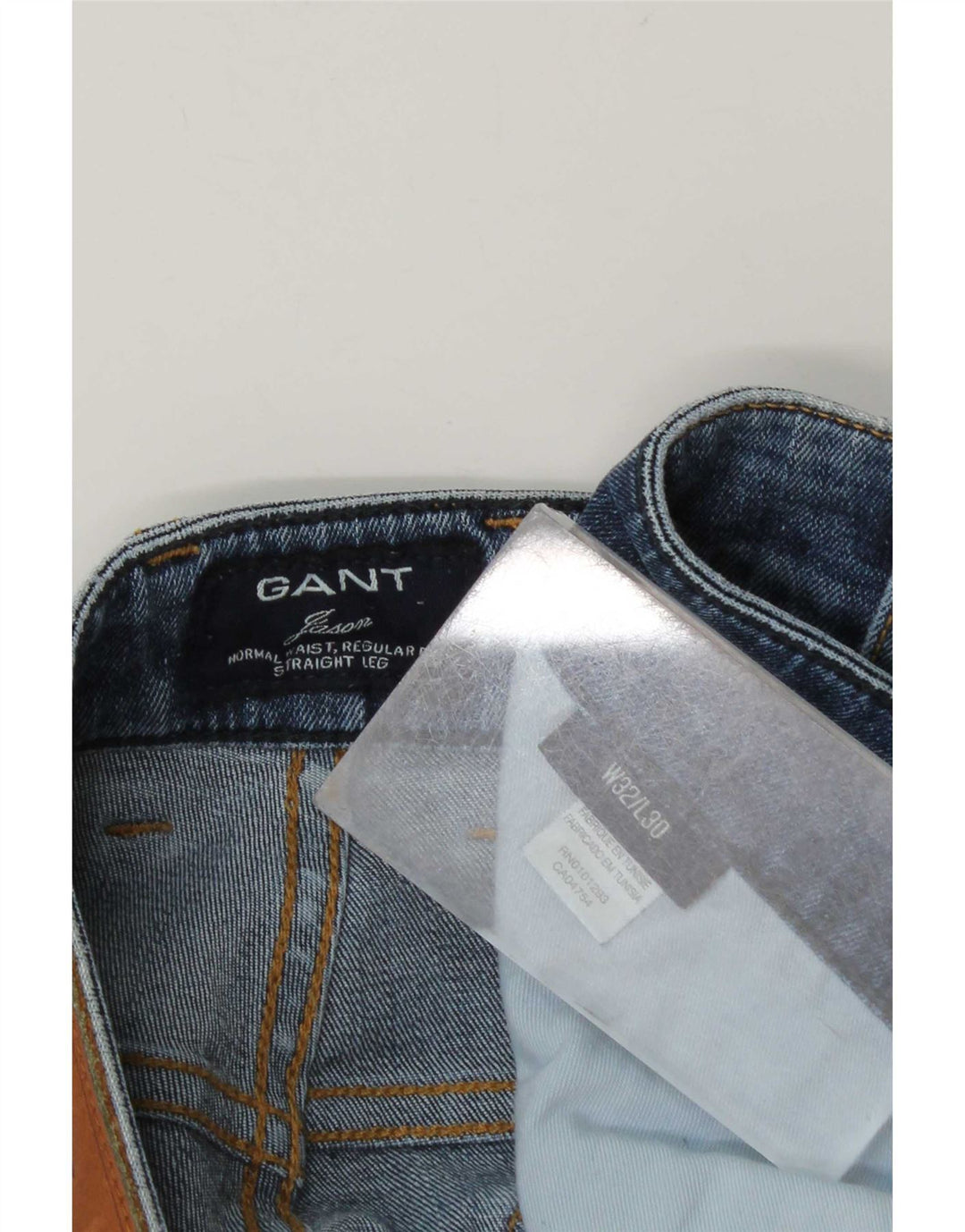 Мужские прямые джинсы Gant стандартного кроя W32 L30, синий хлопок