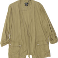 DKNY Womens Oversized 3/4 Sleeve Open Blazer Jacket UK 16 Large Khaki Vintage Dkny and Second-Hand Dkny from Messina Hembry 
