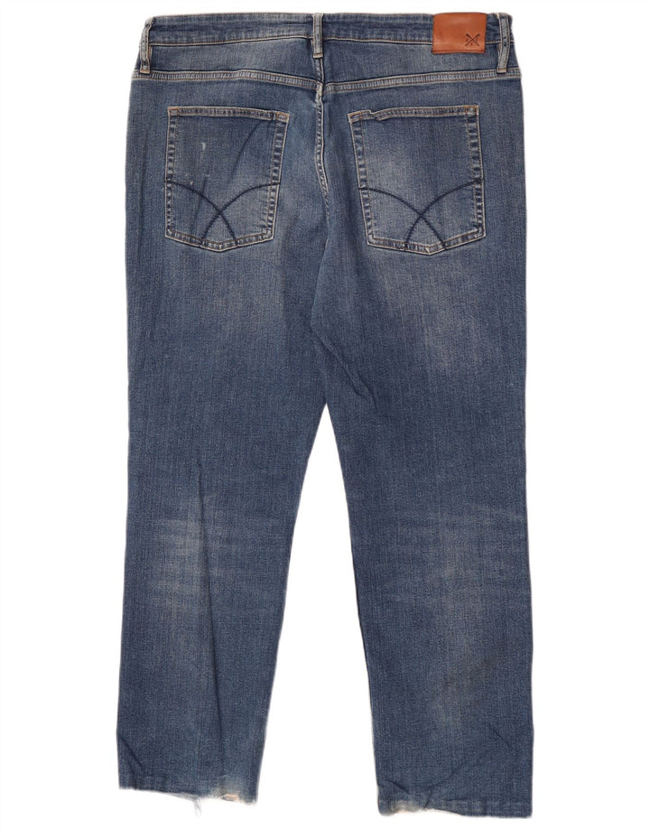 Мужские обычные прямые джинсы Crew Clothing W38 L27, синий хлопок