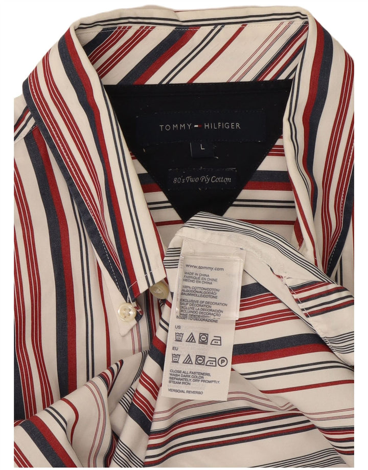 Мужская рубашка Tommy Hilfiger из хлопка в крупную разноцветную полоску