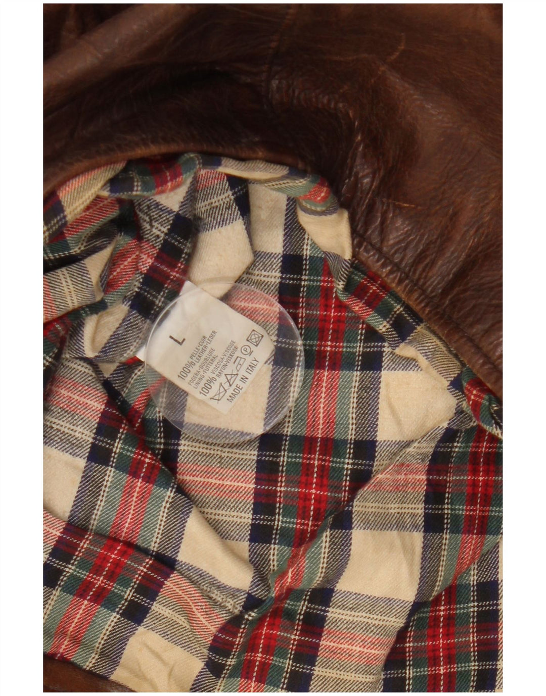 Женская кожаная куртка оверсайз Americanino UK 16, большая коричневая кожа