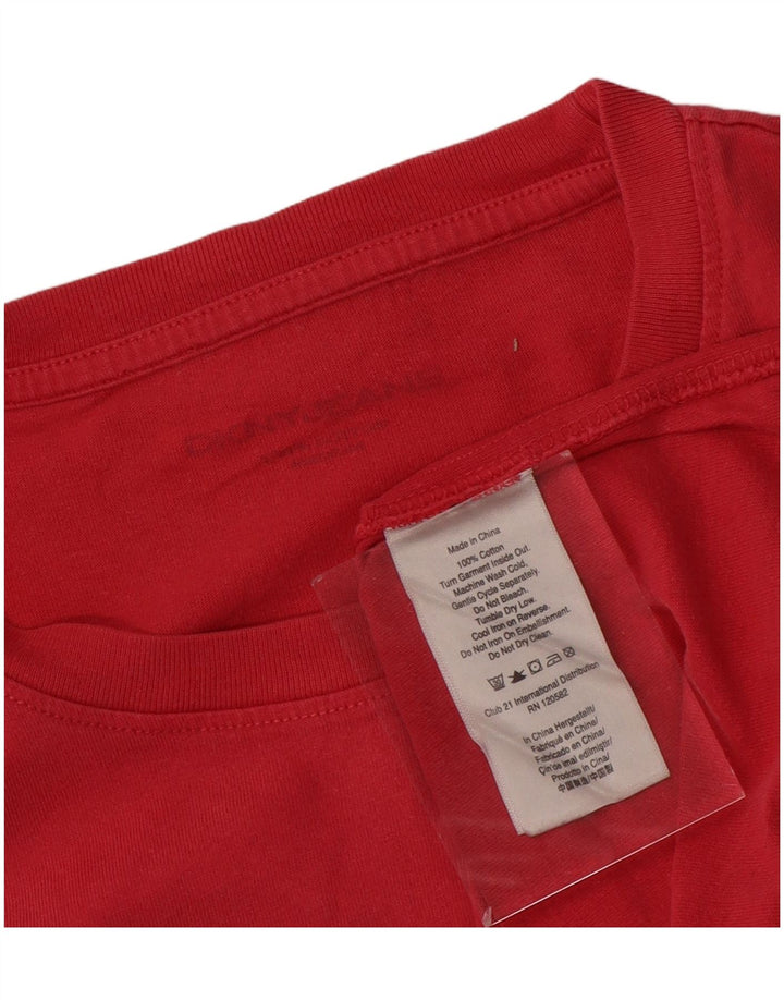 Dkny Мужская футболка с рисунком из хлопка среднего красного цвета
