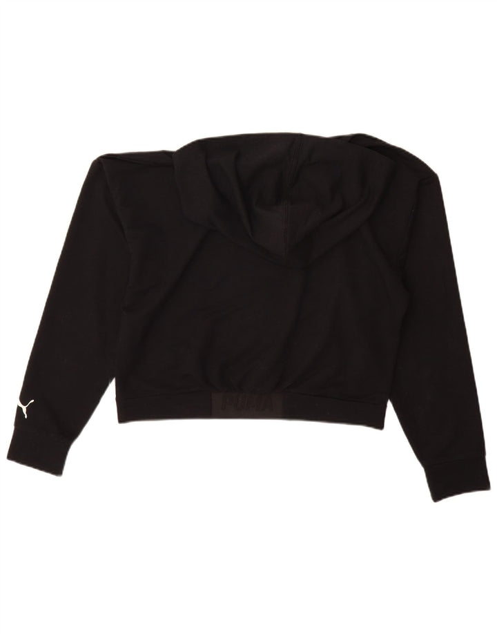 Женский джемпер с капюшоном Puma Oversized с рисунком UK 10, маленький, черный, полиэстер