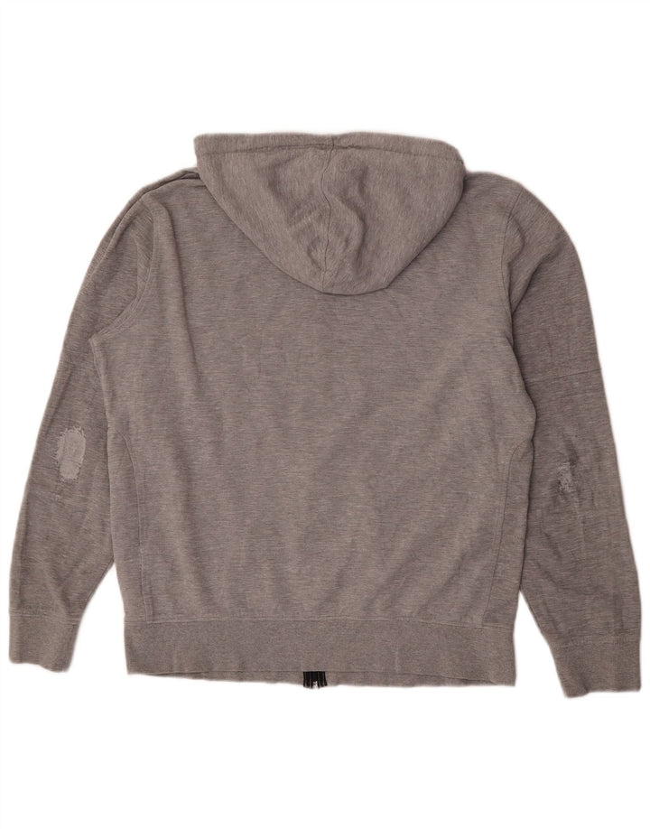 Мужской свитер с капюшоном на молнии Jack & Jones, большой серый, хлопковый
