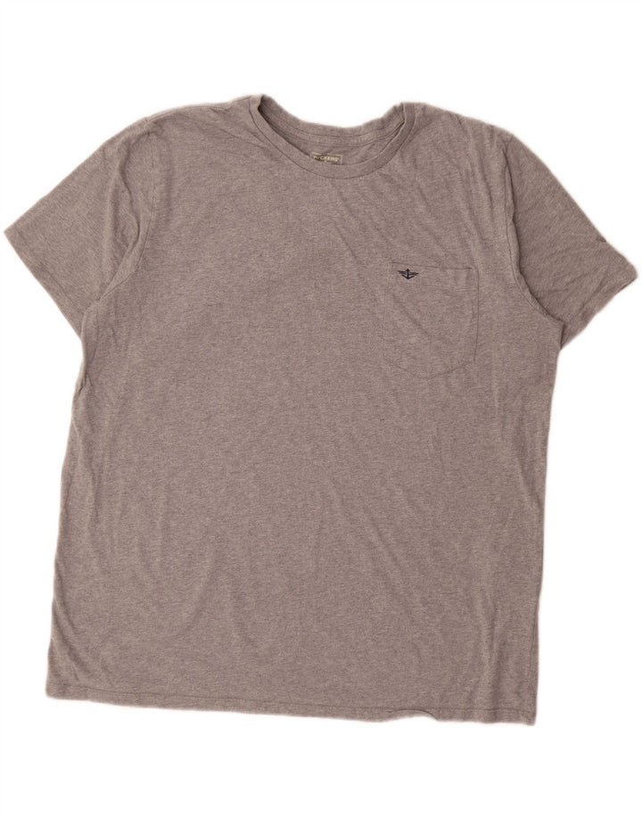 Мужская футболка DOCKERS 2XL, серый хлопок в крапинку