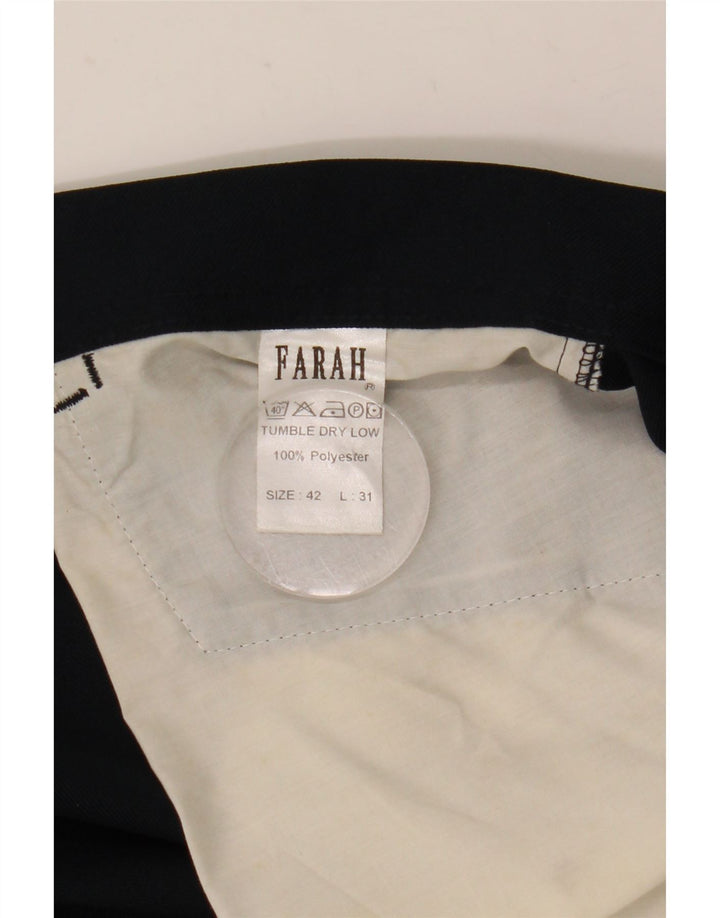 Мужские прямые повседневные брюки Farah W42 L31 темно-синие из полиэстера