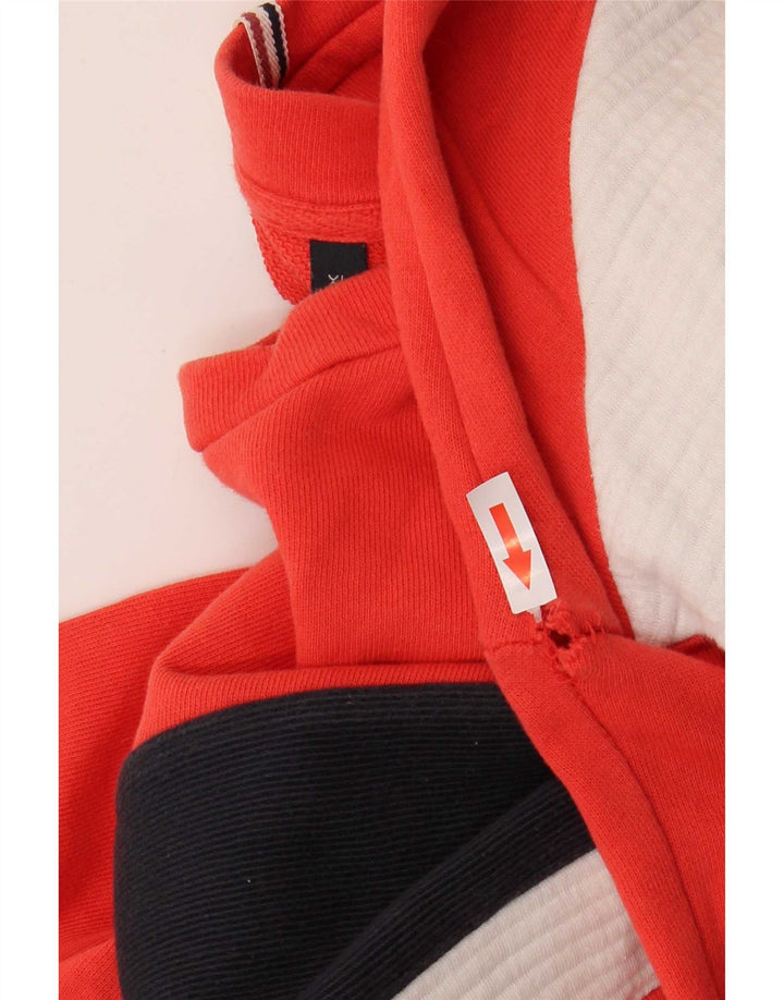 Мужской свитшот Jack & Jones, джемпер XL, красный, хлопок с цветными блоками