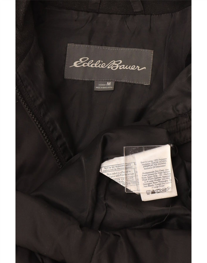 Женское стеганое пальто EDDIE BAUER UK 14, средний черный, полиэстер