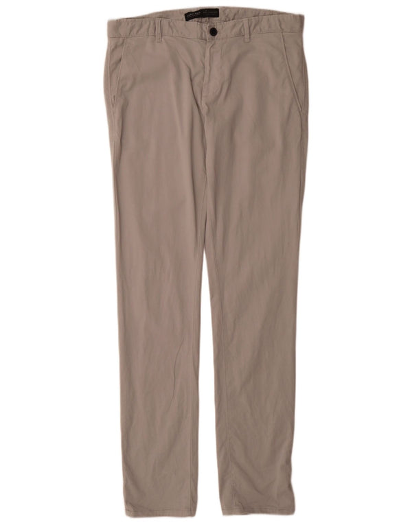 Мужские узкие брюки-чиносы Zara EU 42Large W32 L35 Серые хлопковые