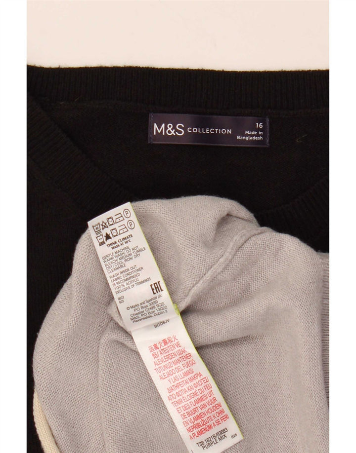Женский джемпер с вырезом «лодочка» Marks & Spencer, Великобритания, 16, большой, разноцветный