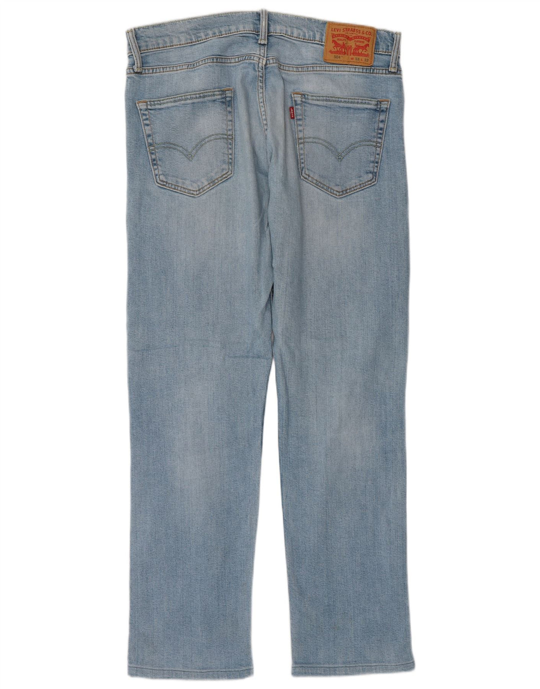 Мужские прямые джинсы Levi's 504 W33 L32 синие, хлопок