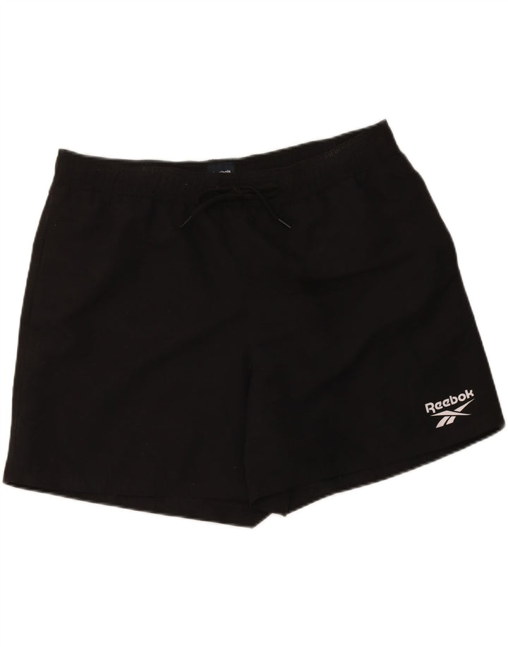 Женские спортивные шорты Reebok UK 16, большие черные из полиэстера