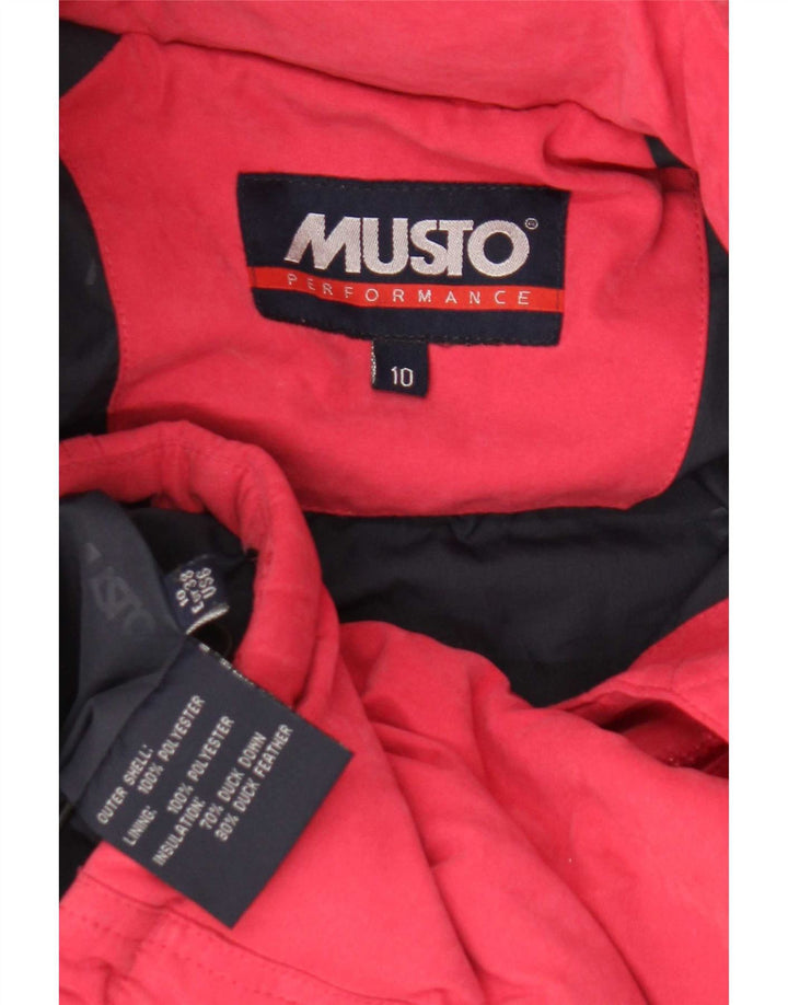 Женская стеганая куртка оверсайз Musto UK 10, маленький красный полиэстер