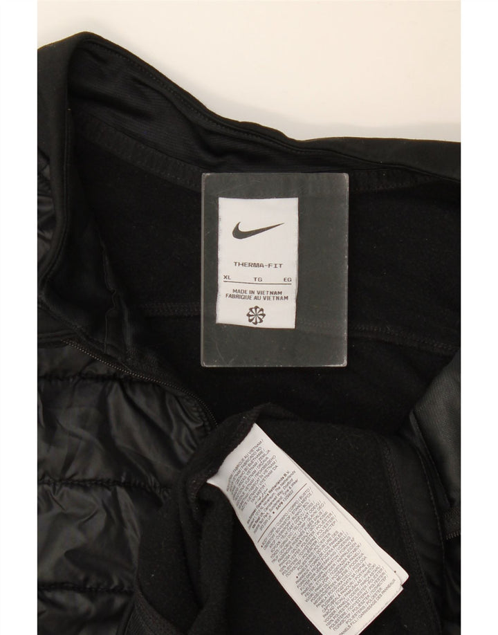 Мужской свитер NIKE Dri Fit с воротником на молнии, джемпер XL, черный полиэстер