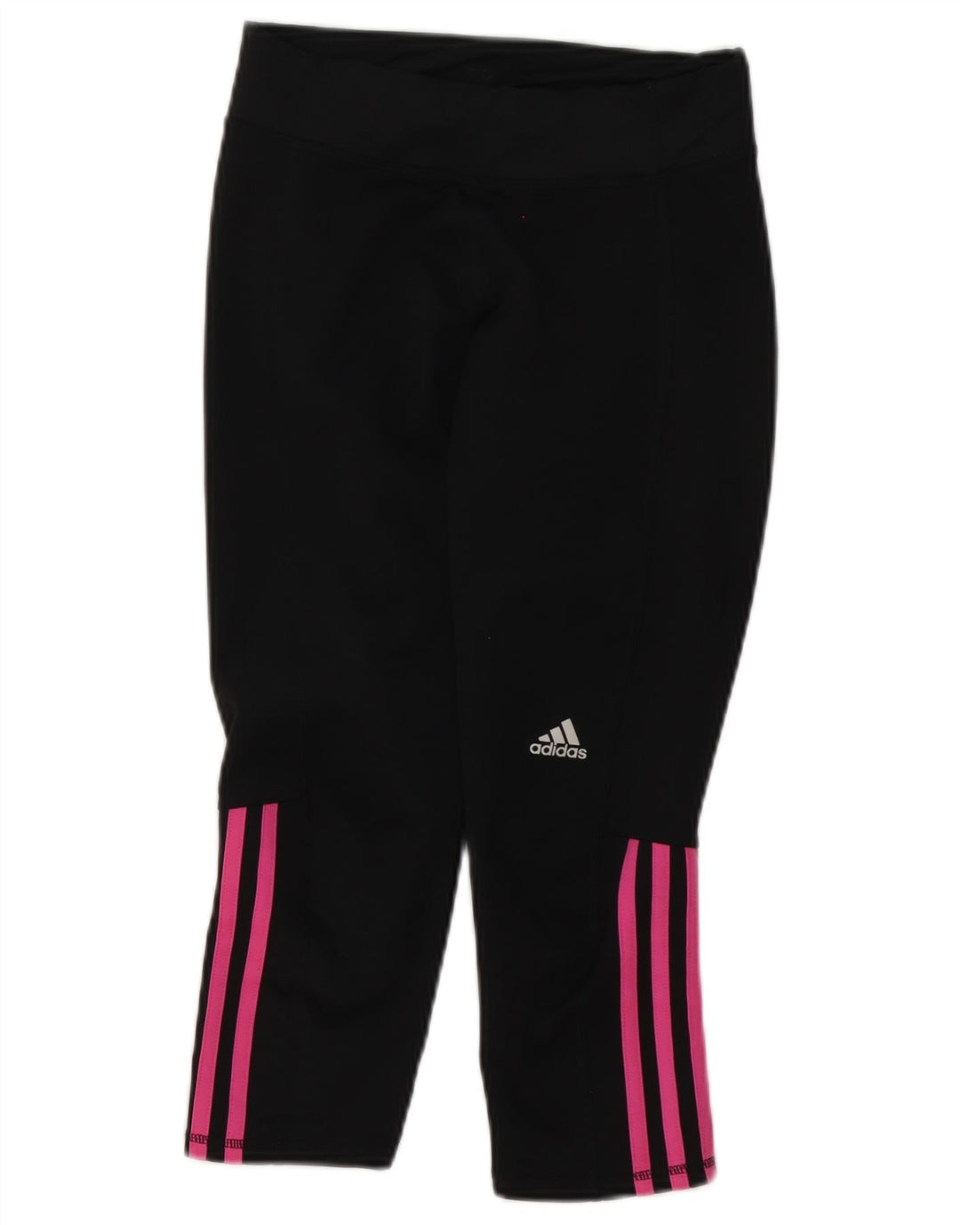 Женские леггинсы-капри Adidas UK 8, маленькие черные из полиэстера