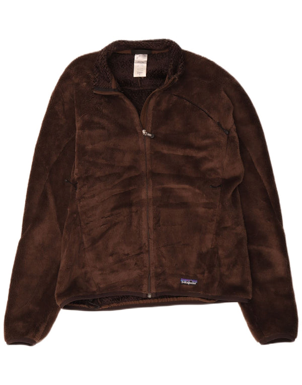 Женская флисовая куртка Patagonia UK 16, большой размер, коричневый полиэстер