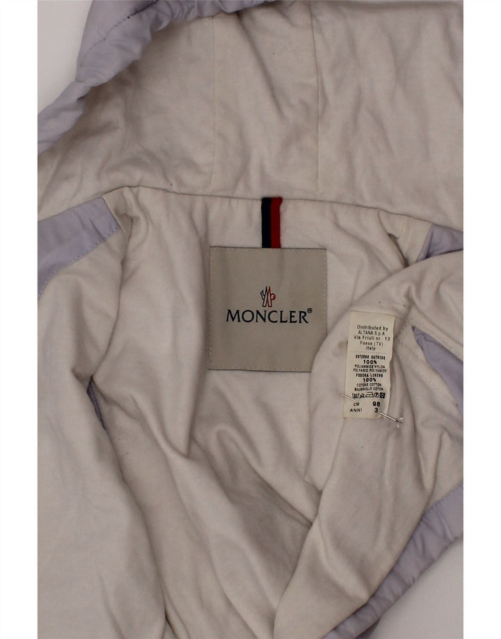Жилет Moncler с капюшоном для мальчиков 2–3 лет, синий полиамид