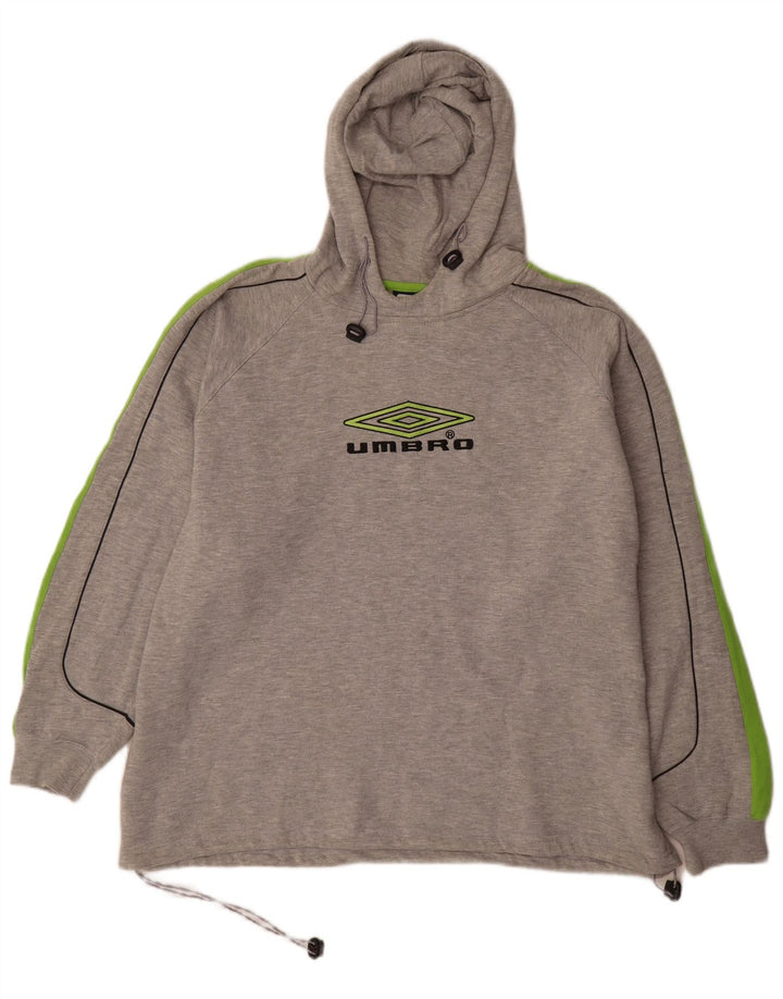 Мужской джемпер с капюшоном Umbro XL, серый с цветными блоками, полиэстер