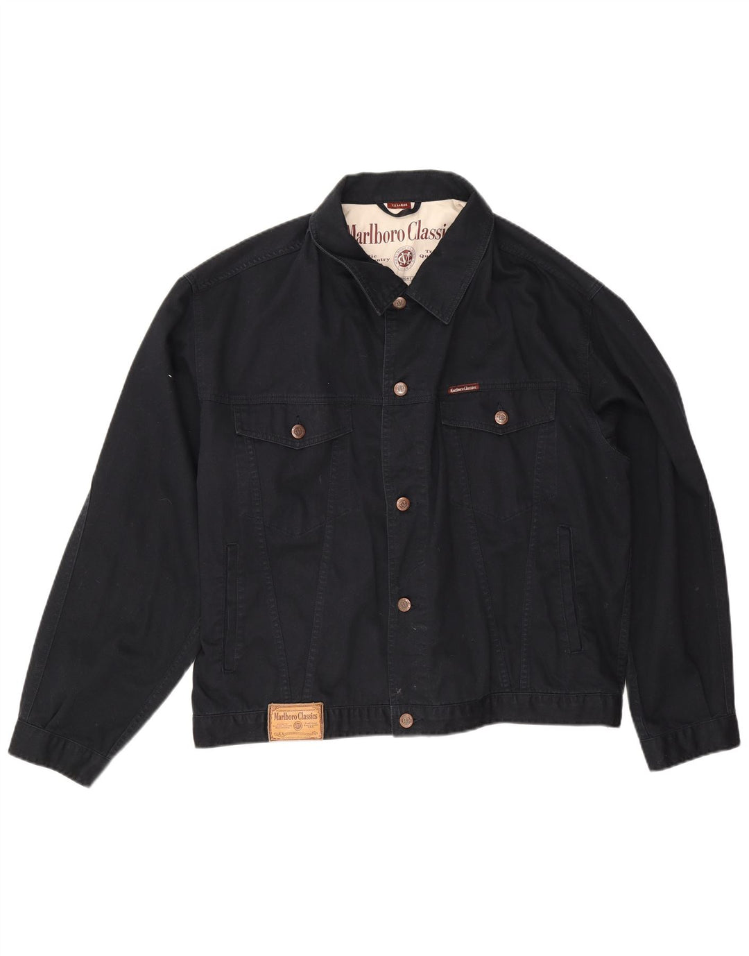 Мужская джинсовая куртка Marlboro Classics UK 44 2XL Темно-синяя, хлопок