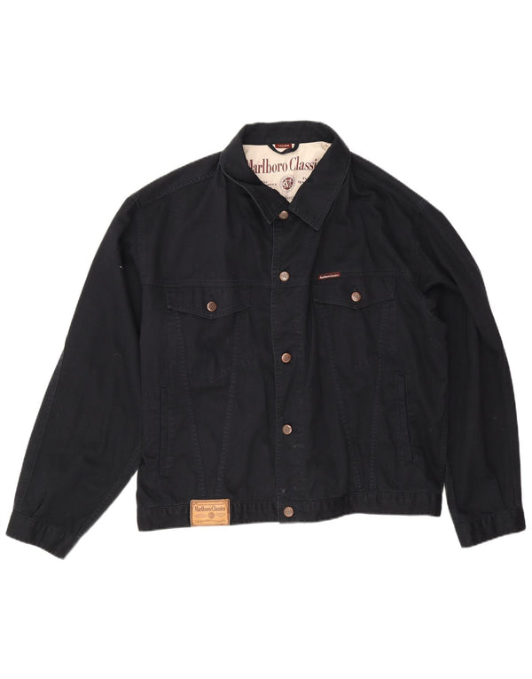 Мужская джинсовая куртка Marlboro Classics UK 44 2XL Темно-синяя, хлопок