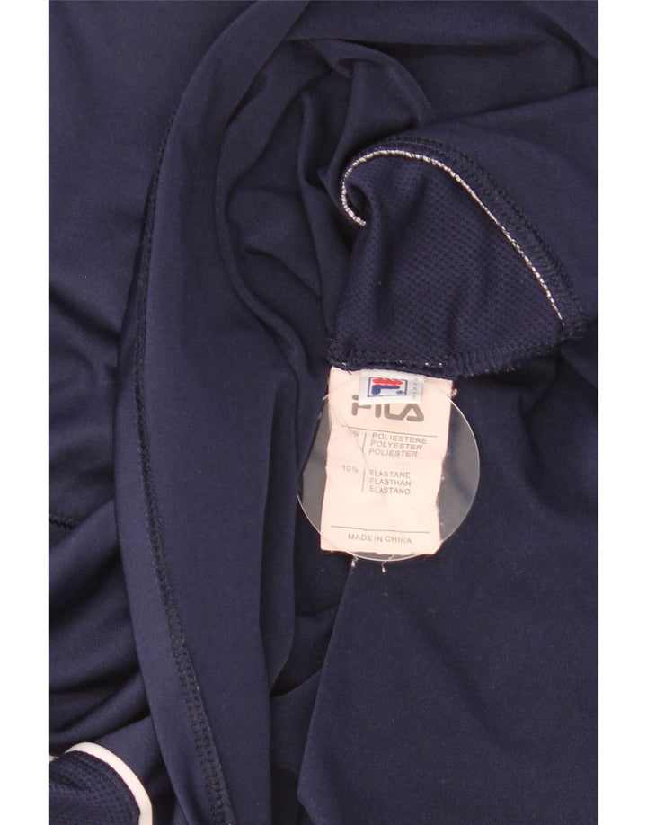 Женская футболка Fila Top UK 14 Medium Navy Blue Полиэстер
