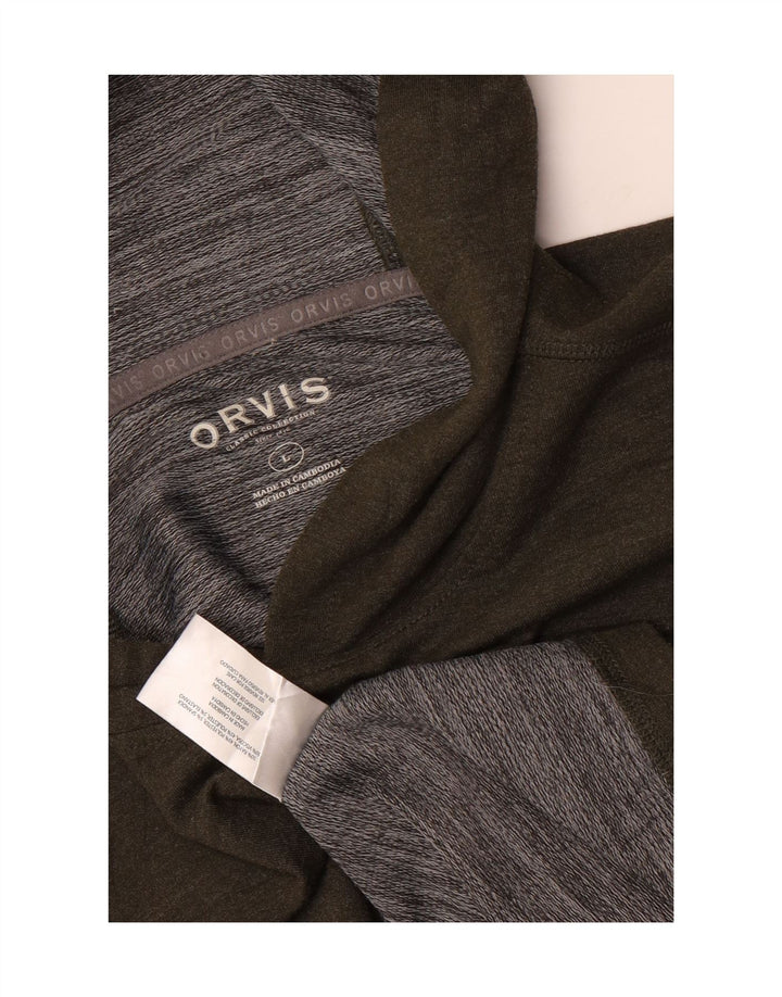 Мужской джемпер с капюшоном Orvis, большой, цвет хаки