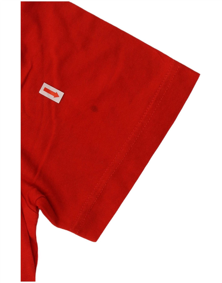 ADIDAS Мужская футболка с рисунком, маленький красный хлопок