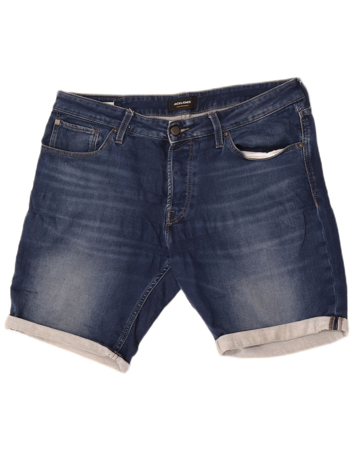 Мужские джинсовые шорты Jack & Jones, большие, синие, хлопок, W36