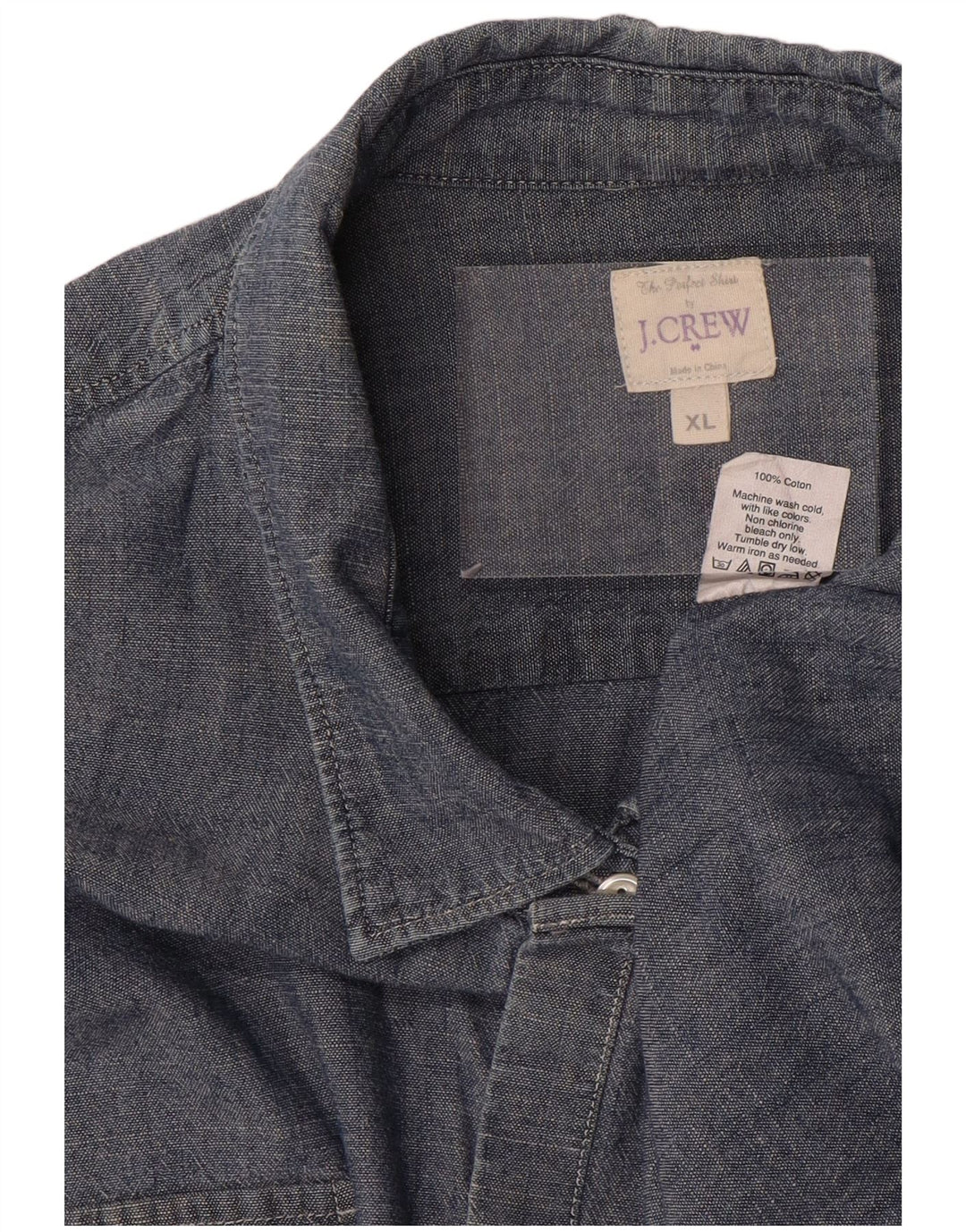 Женская джинсовая рубашка J. CREW UK 18 XL, темно-синяя, хлопок