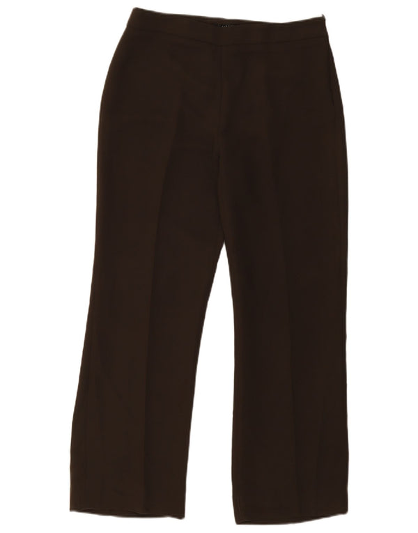 Женские прямые повседневные брюки Zara EU 40 Medium W30 L28, коричневые, полиэстер