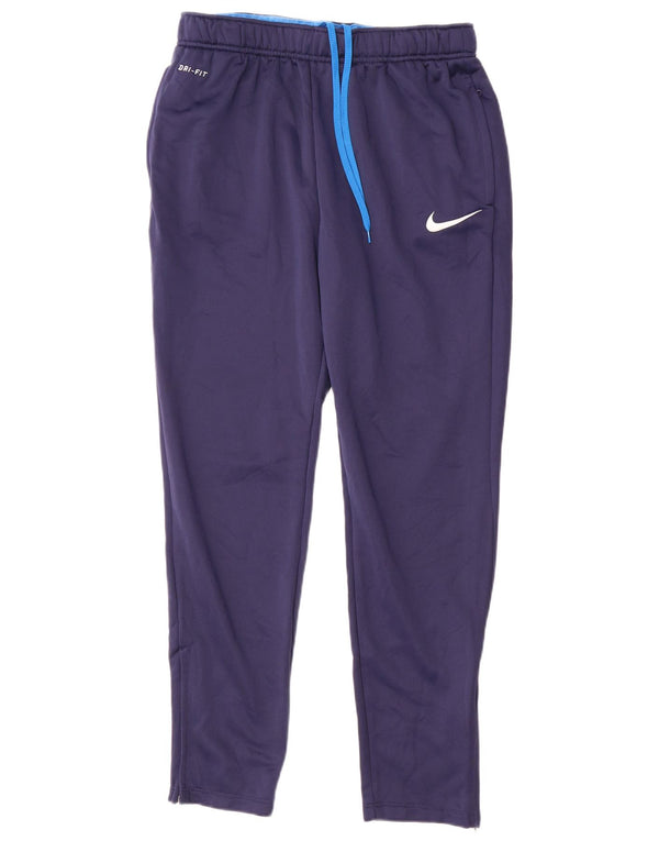 Мужские спортивные брюки Nike Dri Fit, большие темно-синие брюки из полиэстера