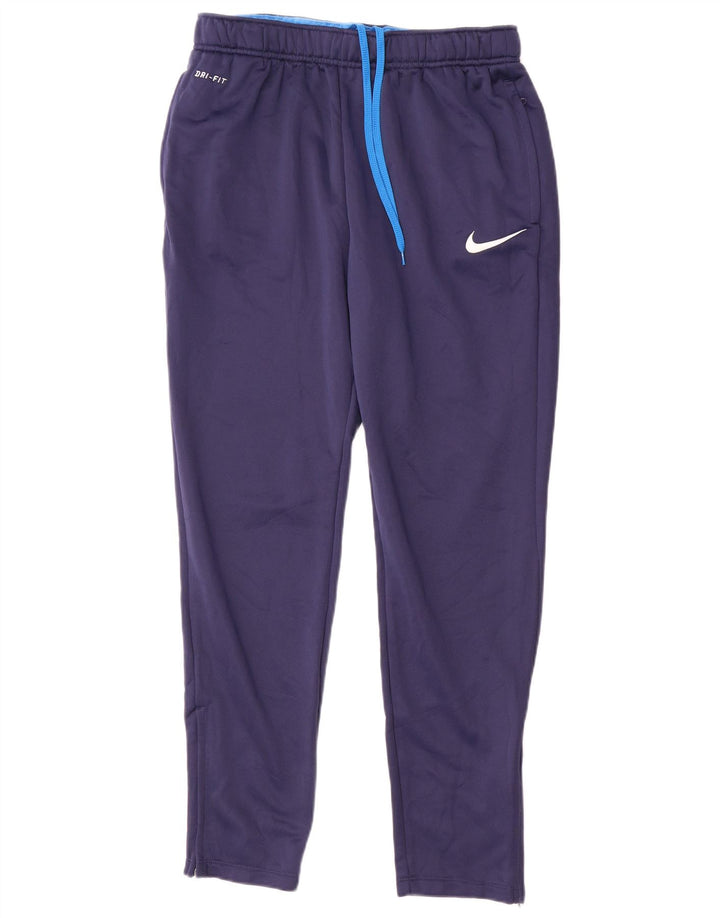 Мужские спортивные брюки Nike Dri Fit, большие темно-синие брюки из полиэстера