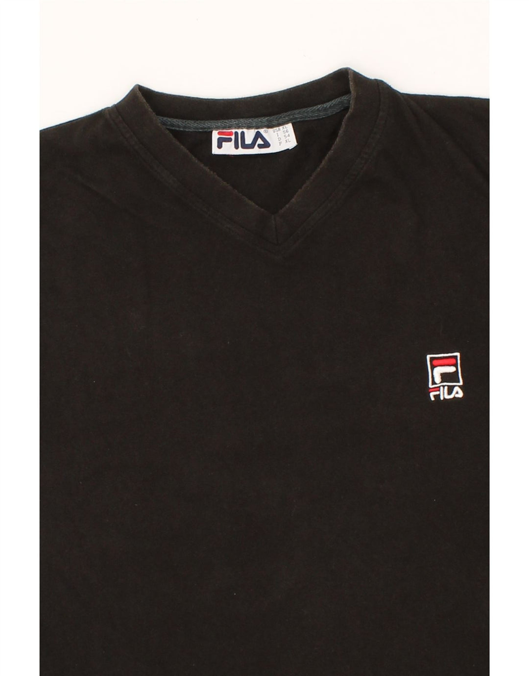 FILA Mens T-Shirt Top XL Black Cotton Vintage Fila and Second-Hand Fila from Messina Hembry 