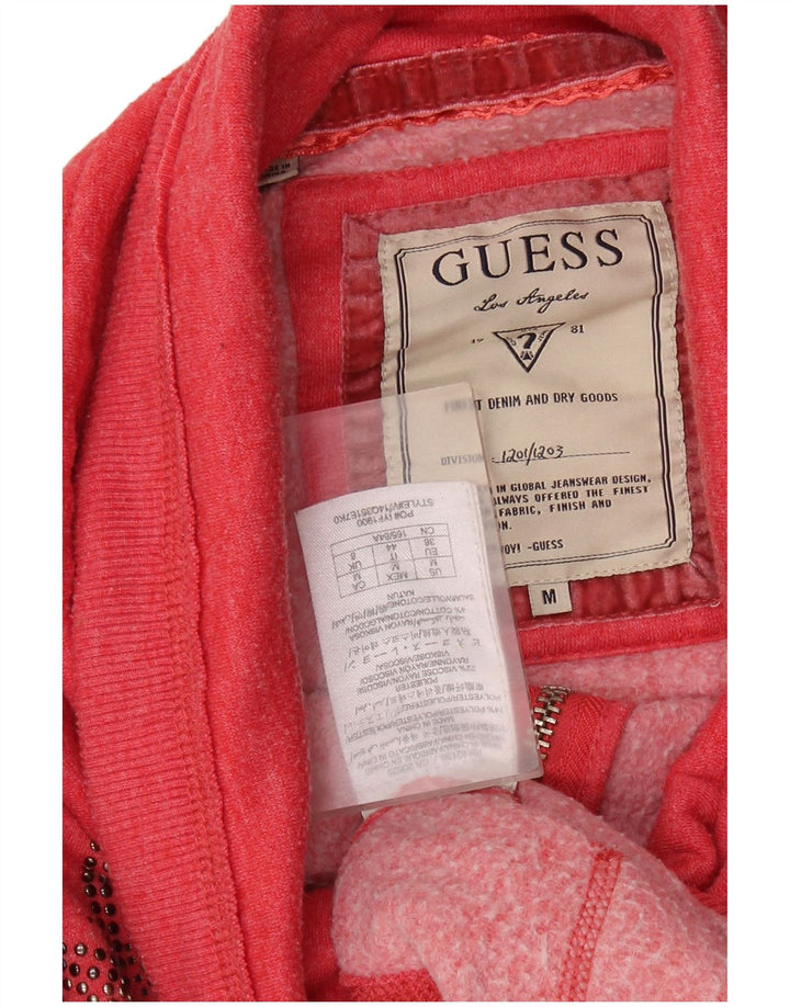 GUESS Женский спортивный костюм с графическим рисунком, верхняя куртка UK 8, маленький красный полиэстер