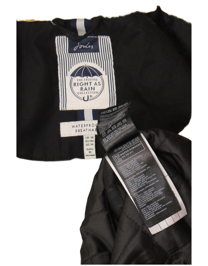 Женская парка Joules с капюшоном UK 18 XL, черный полиэстер
