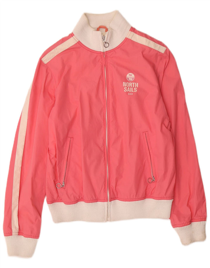 Женская спортивная куртка North Sails UK 14, средний розовый цвет с цветными блоками