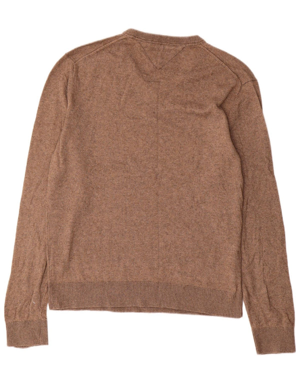 Женский джемпер с v-образным вырезом Tommy Hilfiger UK 18 XL, бежевый хлопок