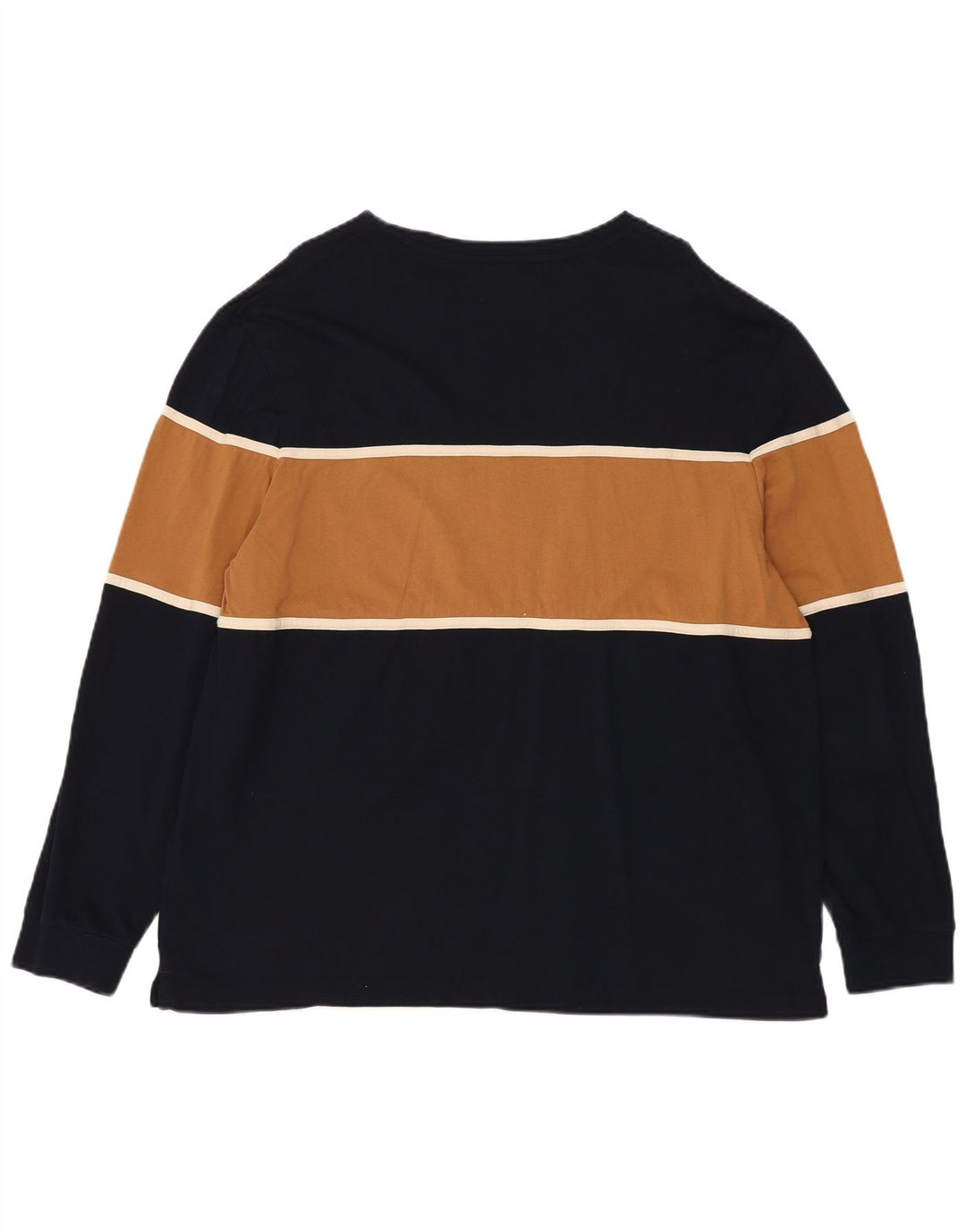 Мужской топ Marks & Spencer с длинным рукавом 2XL, темно-синий, хлопок с цветными блоками