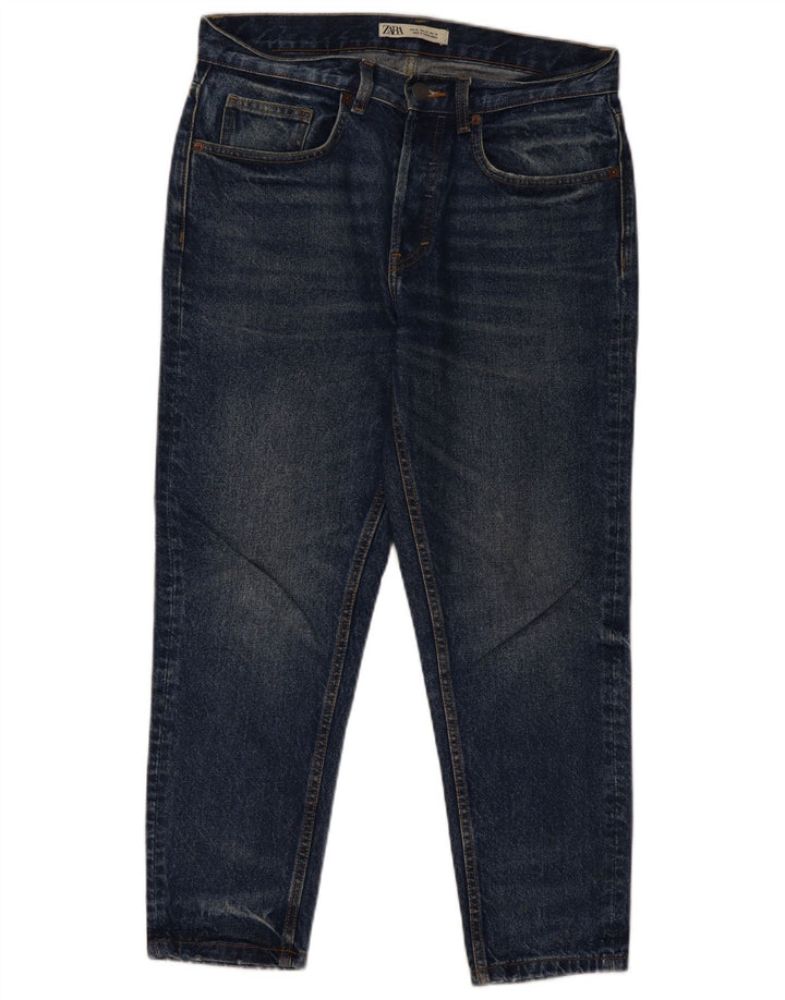 Женские узкие джинсы Zara EU 38, маленькие W30 L26, синие, хлопок