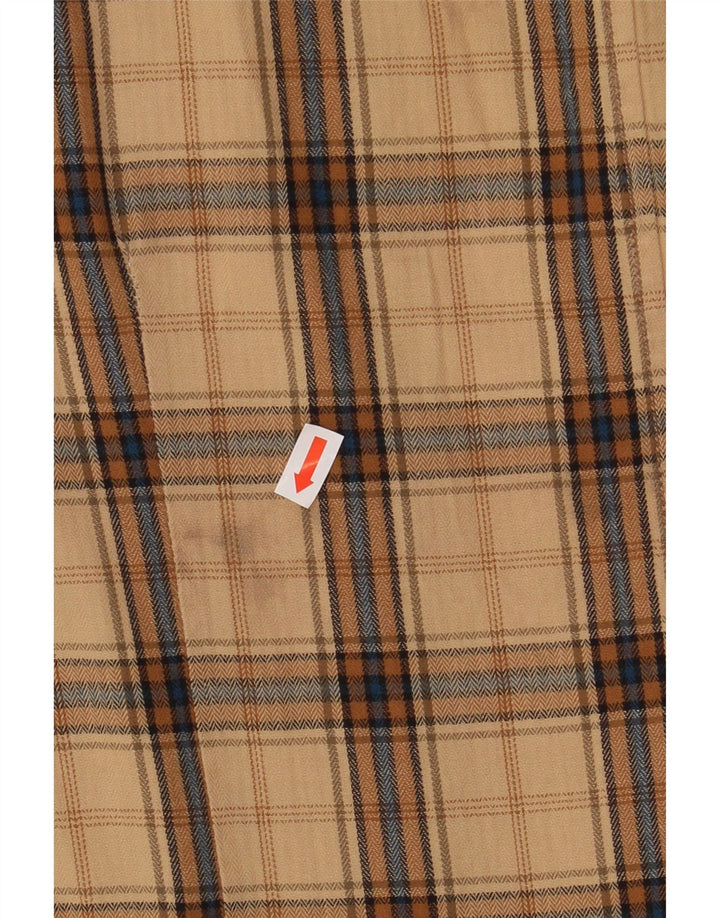 Мужская фланелевая рубашка Guess, маленькая бежевая клетка, хлопок