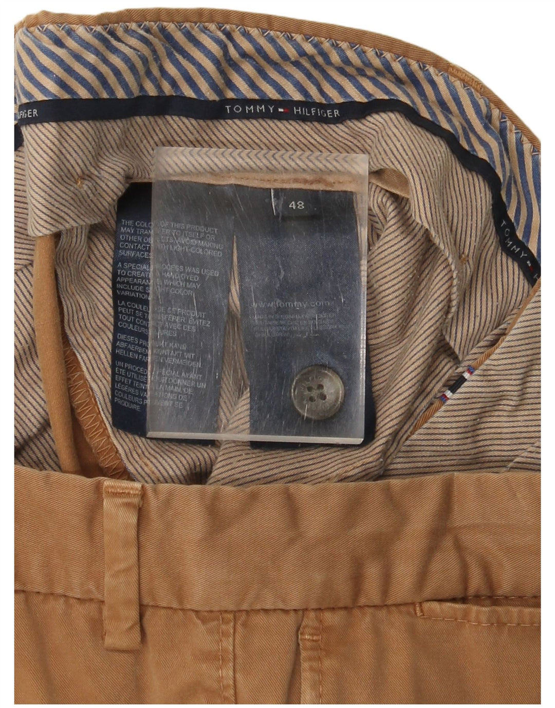 Мужские брюки-чиносы Tommy Hilfiger IT 48 Medium W32 L30 Бежевый хлопок