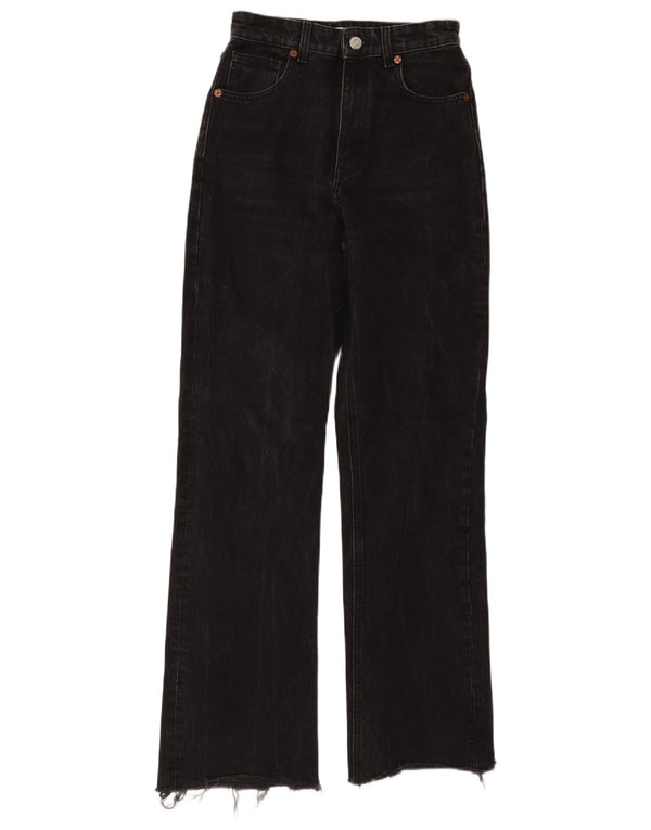 Женские прямые джинсы Zara EU 36 XS W26 L32, черный хлопок