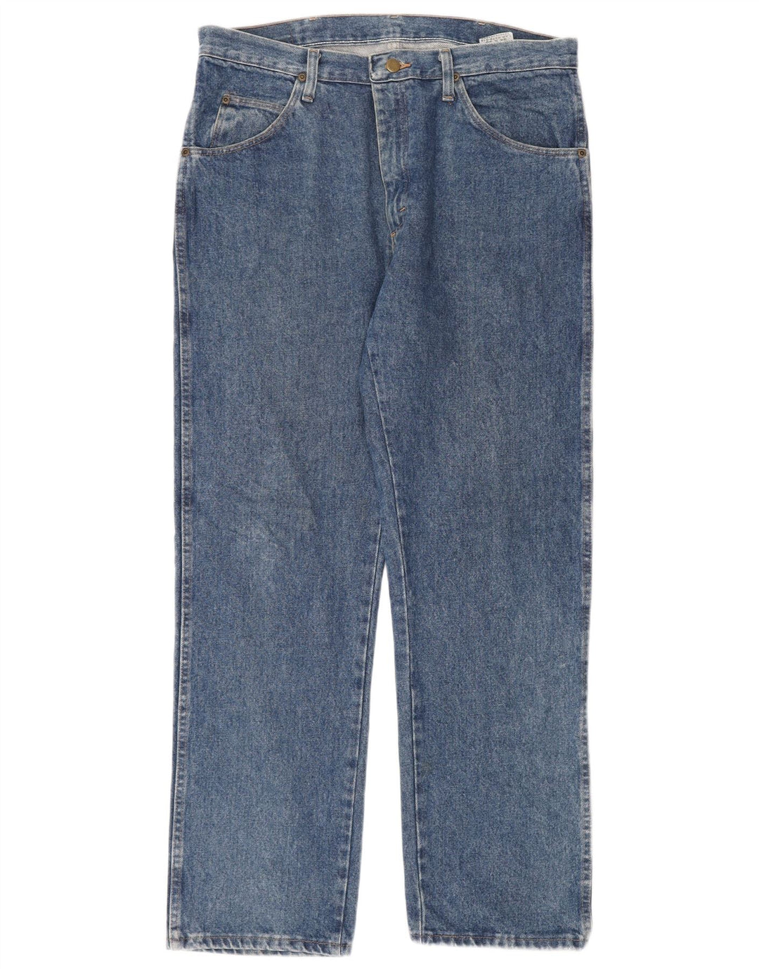 Джинсы мужские прямые WRANGLER W34 L30 синие, хлопок